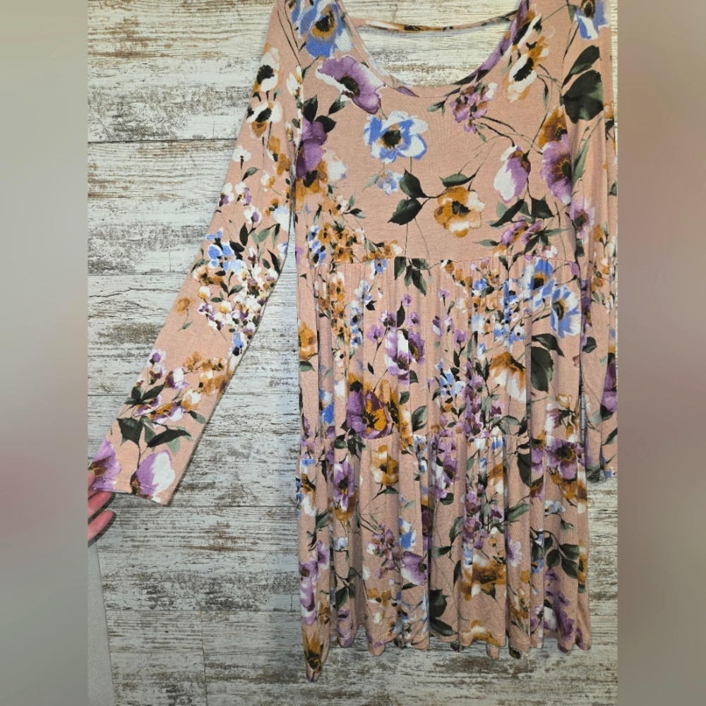 Altar’d State floral long sleeved dress Medium